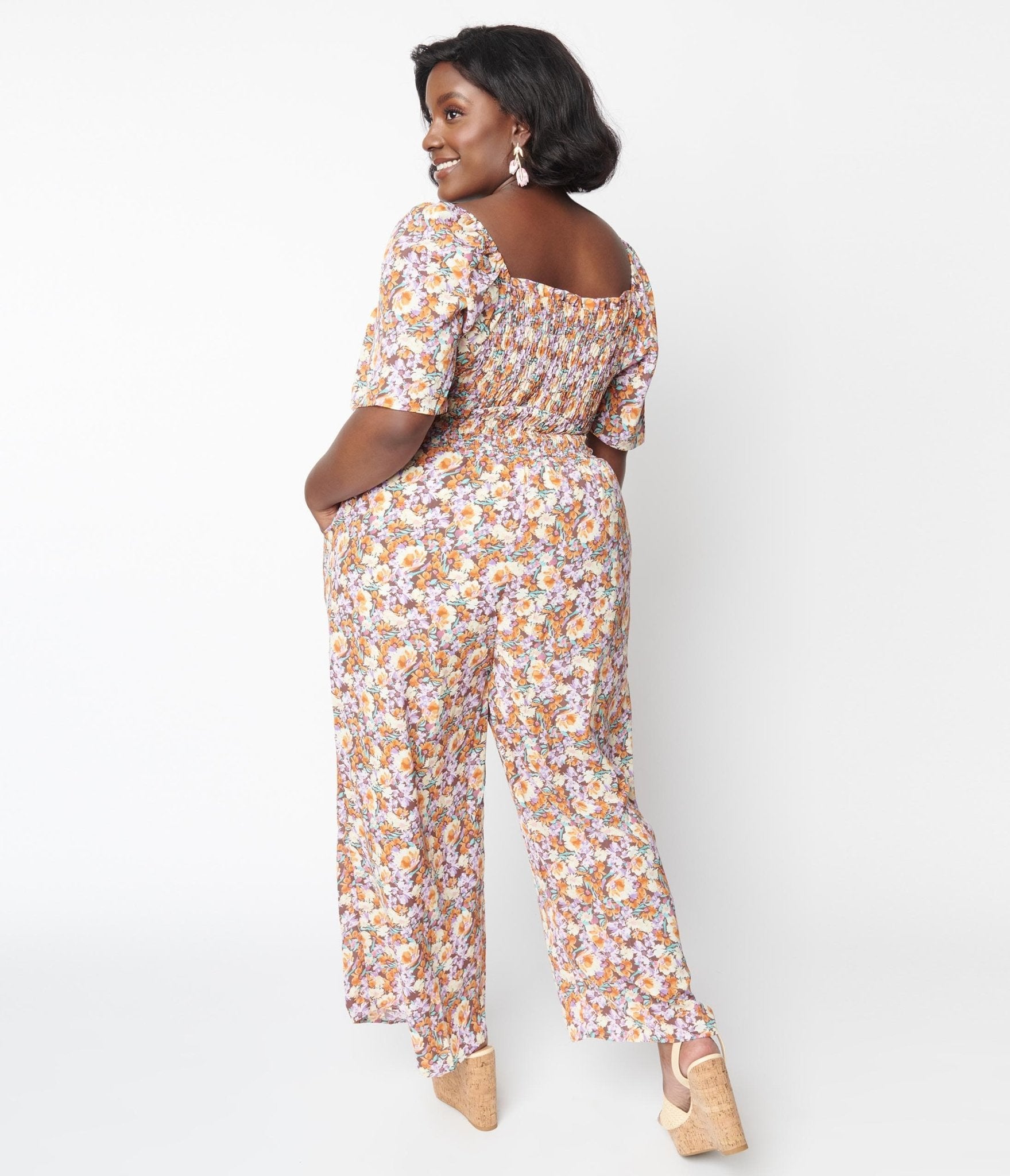 Buy online Women Floral Printed Mellow Yellow Crepe Full Leg Jumpsuit from  western wear for Women by Bethemart for ₹629 at 63% off | 2024 Limeroad.com